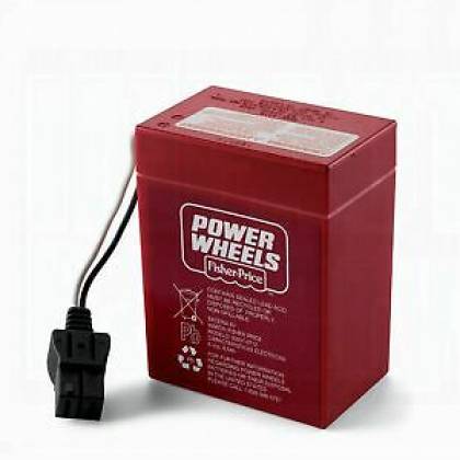 Power Wheels S6V Battery With Internal Fuse Red