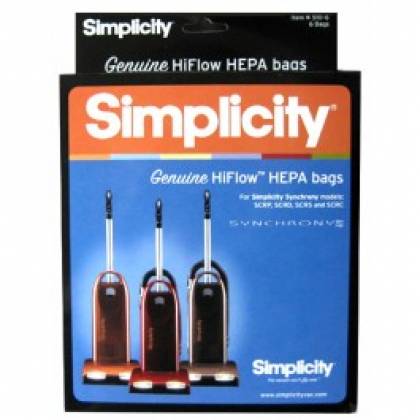 Simplicity Type W Upright Bags 6pk Fits Synchrony Fetch SCRD SCRS Brilliance Retriever